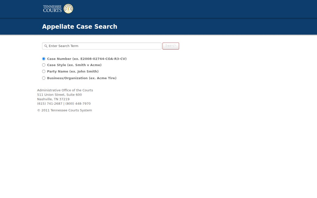 East Ridge people search with Tennessee appellate party lookup