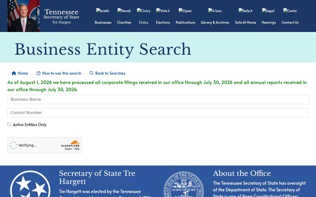 East Ridge people directories source in the Tennessee business entity search