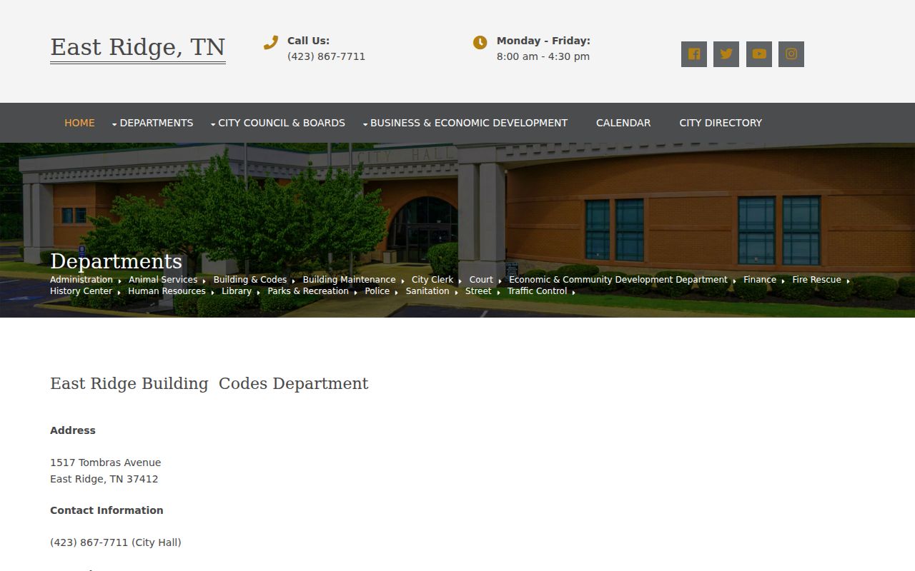 East Ridge public records OpenGov permit access page